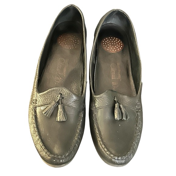 Hush Puppies Cloud 10 Leather Comfort Walking Loafers Womens Size 9N Black - Picture 4 of 12